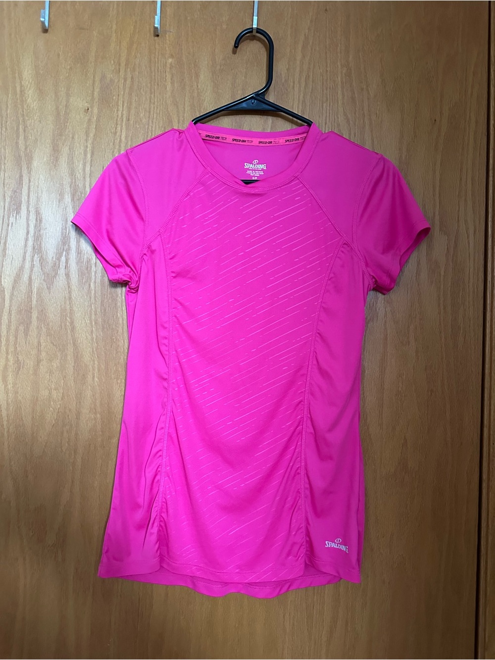 Spalding Bright Pink Short Sleeve Athletic Tee